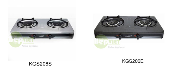 So sánh bếp gas dương Zenne KGS206E và Zenne KGS206S