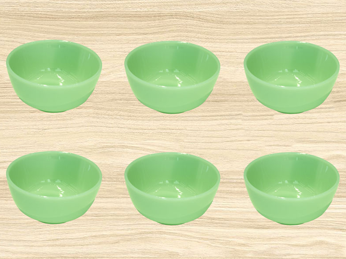 Bộ bát cơm đáy to Jade không viền vàng